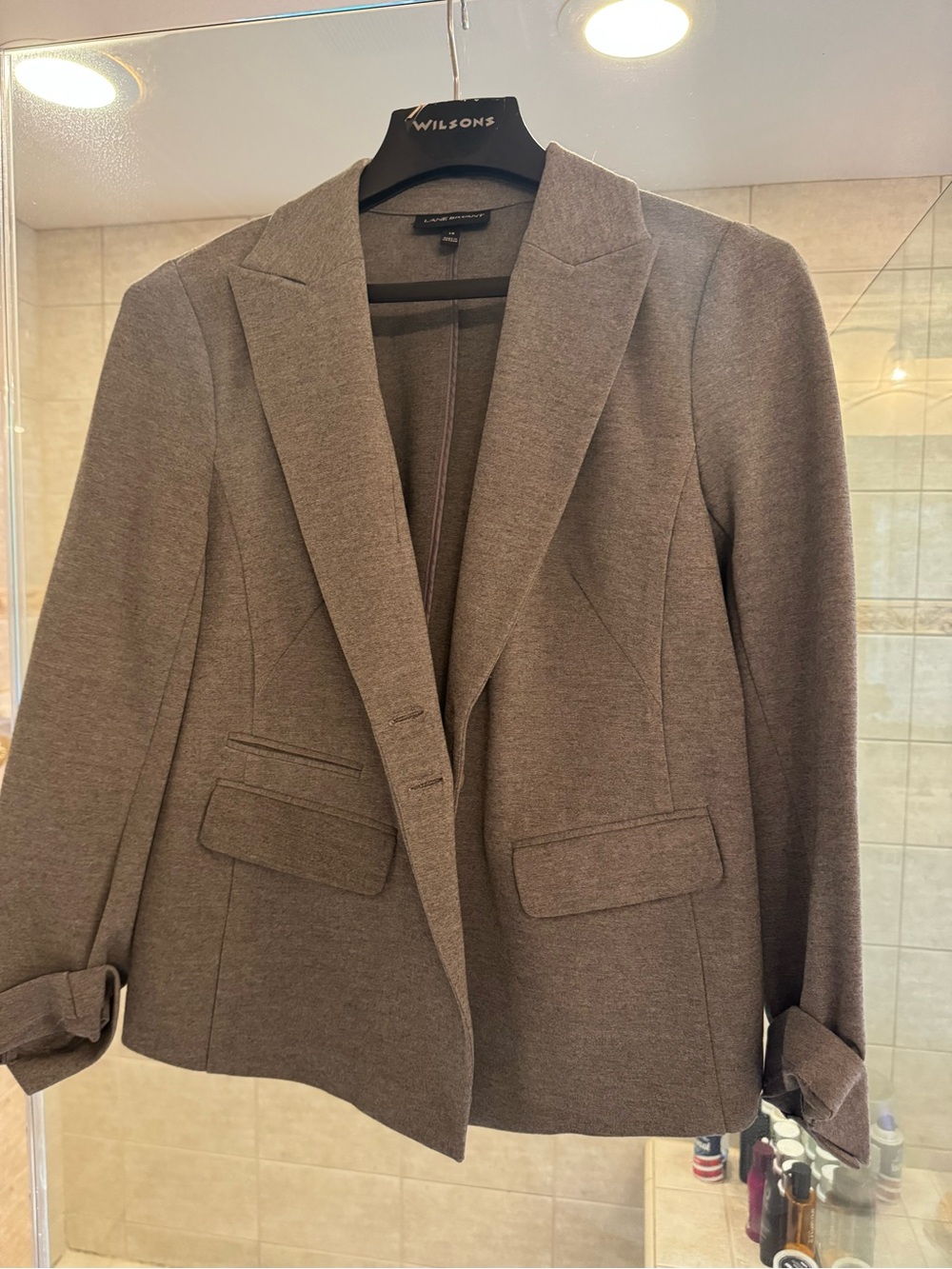 Lane Bryant Taupe Gray Tailored Women's Blazer